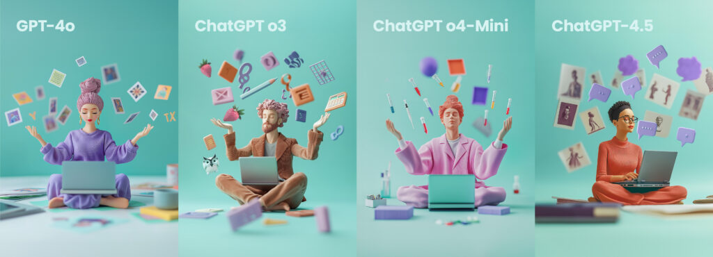 Header Visual für den Blogartikel über die verschiedenen ChatGPT Modelle